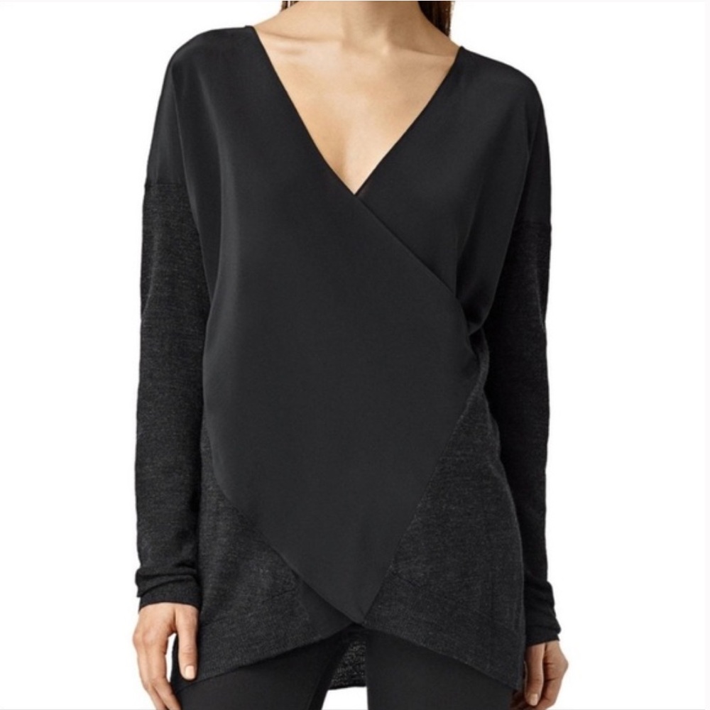 All Saints- Silk‎ Twist Wool Jumper Sweater - Small